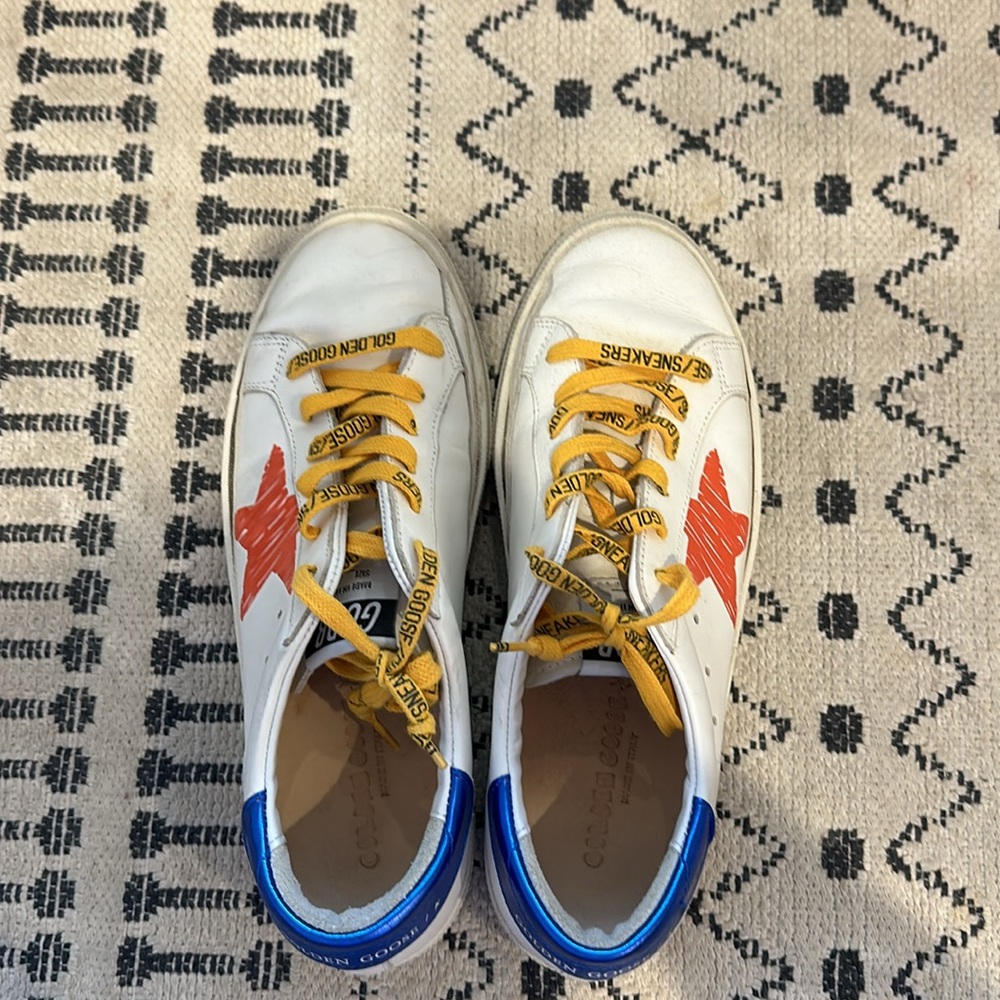 Golden Goose Kids TEEN star logo trainers